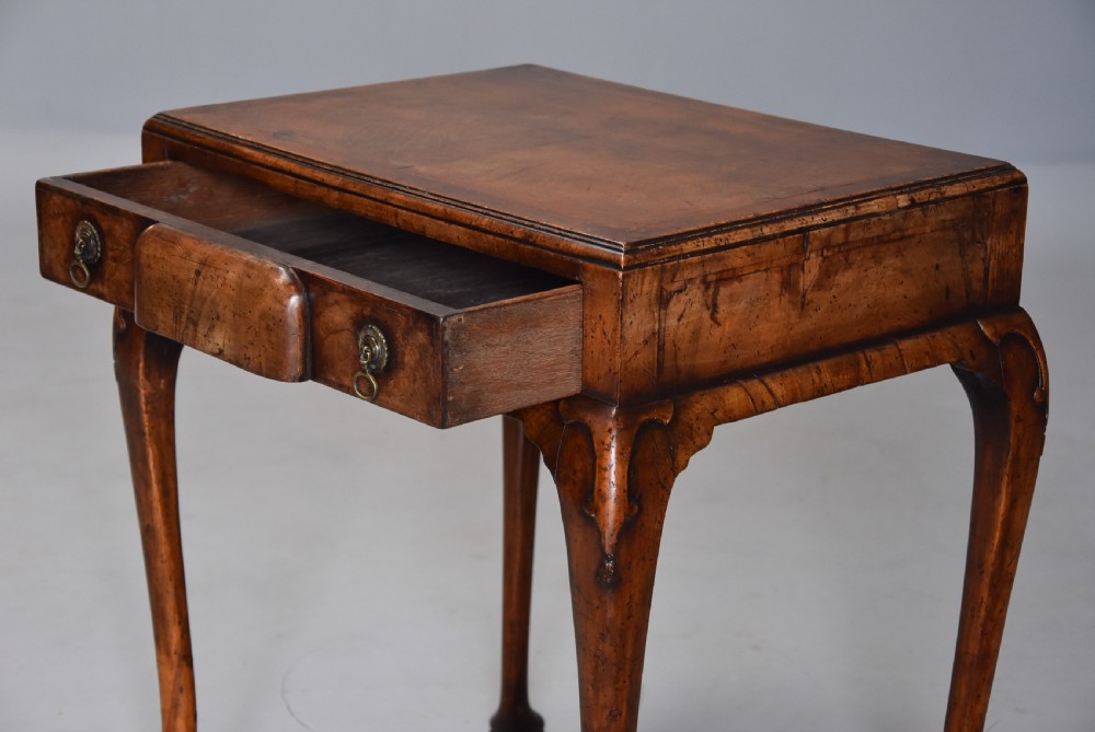 Pair of early 20th century Queen Anne style freestanding walnut side tables View VIII