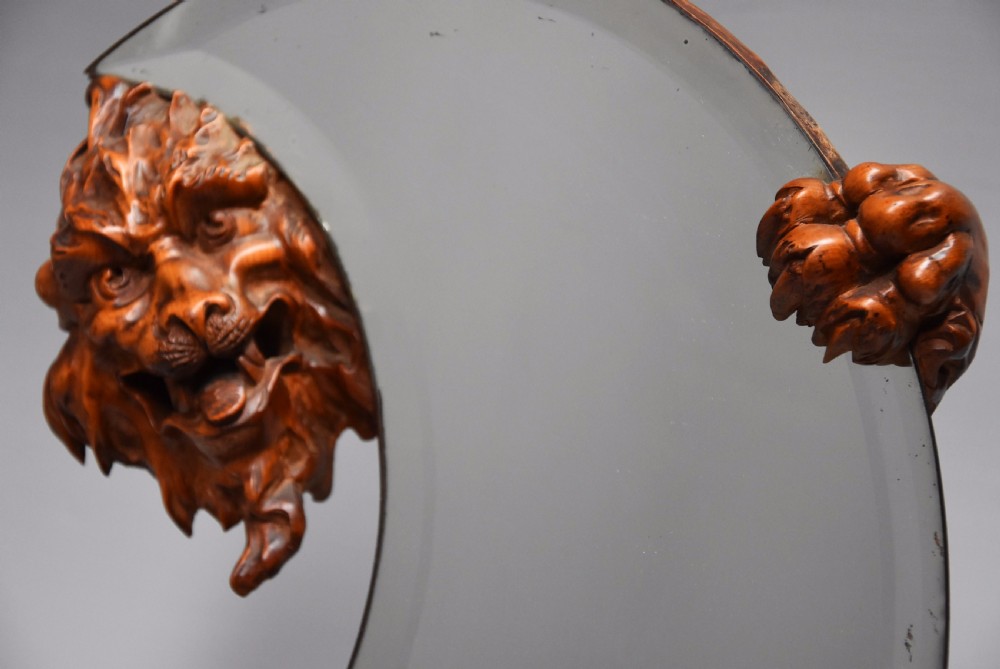 19th century rare & superbly carved walnut 'shishi' mirror attributed to Gabriel-Frederic Viardot View VII