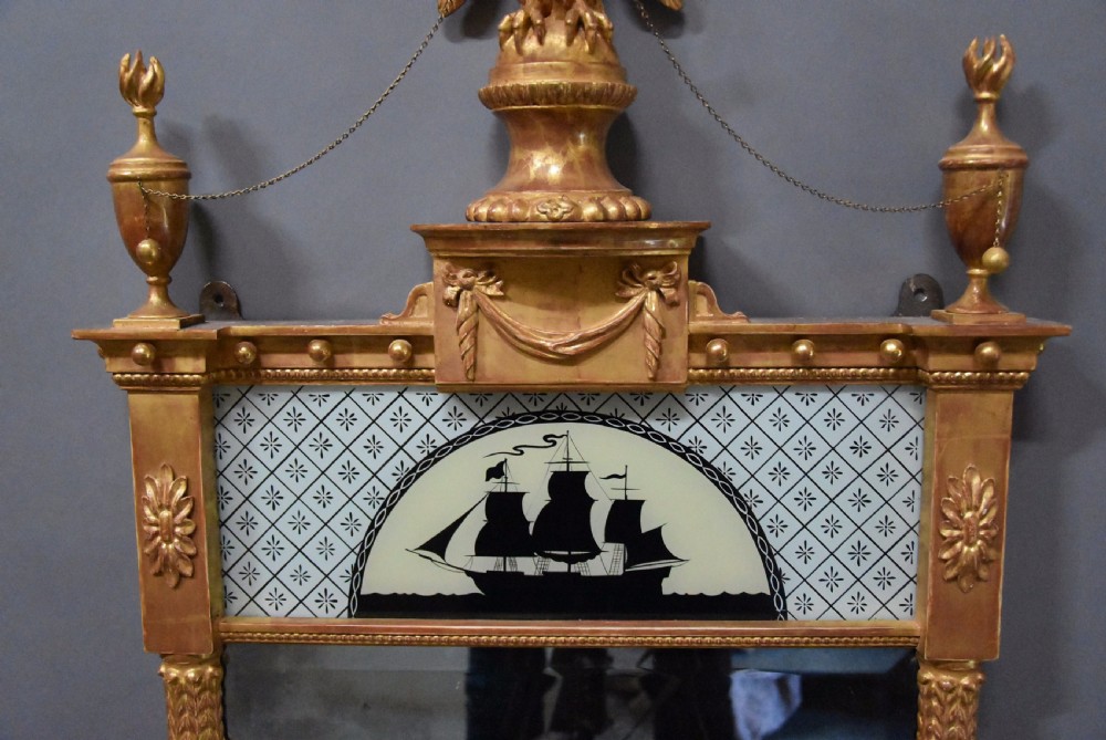 Superb pair of early 20th century carved giltwood pier mirrors in the Regency style View VII
