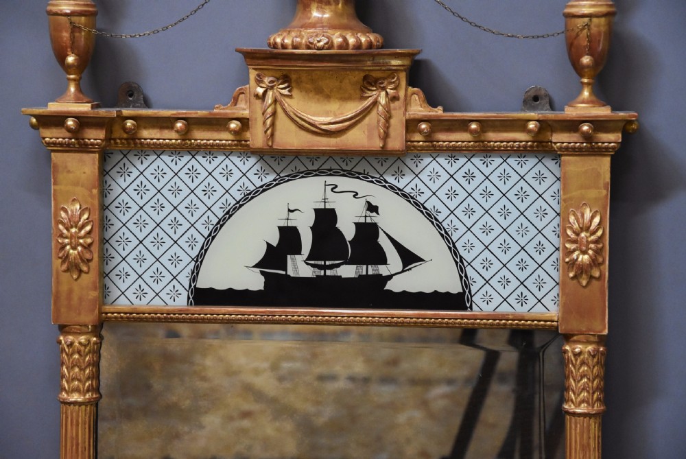 Superb pair of early 20th century carved giltwood pier mirrors in the Regency style View VIII