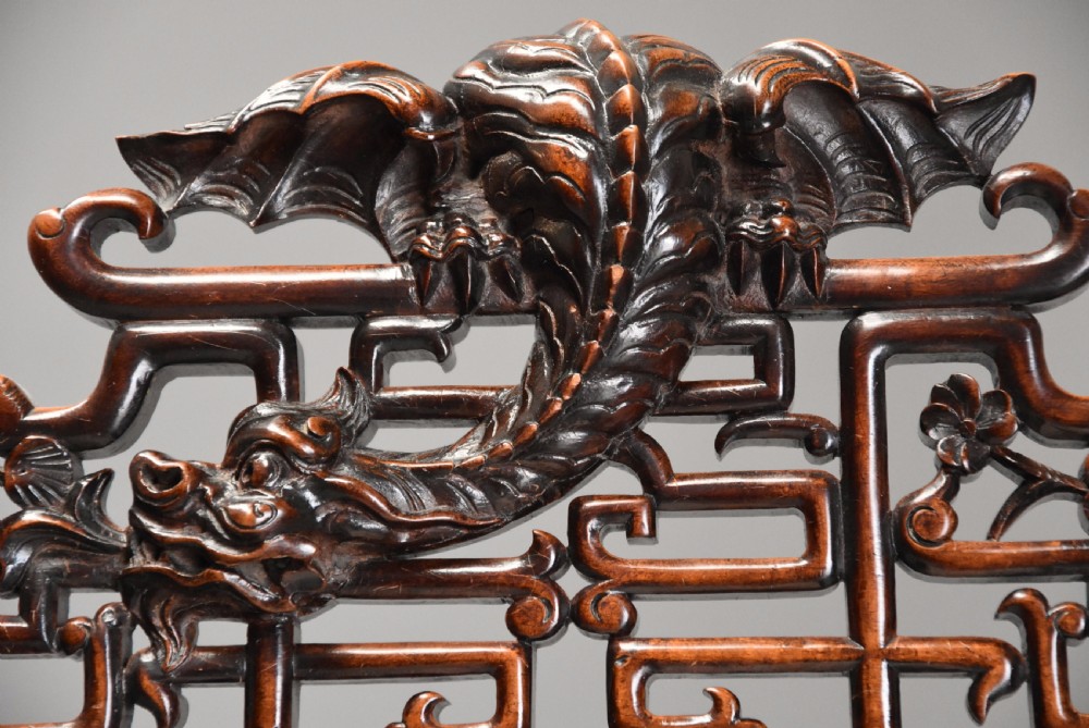 Exquisite & rare French 19thc Japanese style carved walnut armchair attributed to the Parisian cabinetmaker Gabriel-Frederic Viardot View VI
