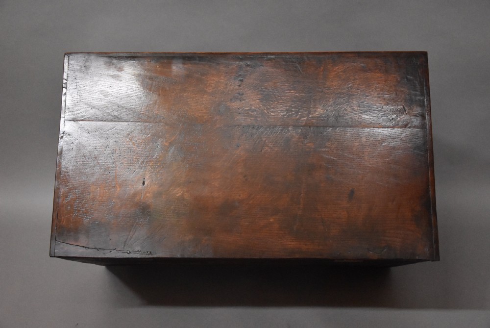 Mid 18th century oak chest on stand of fine patina View VIII