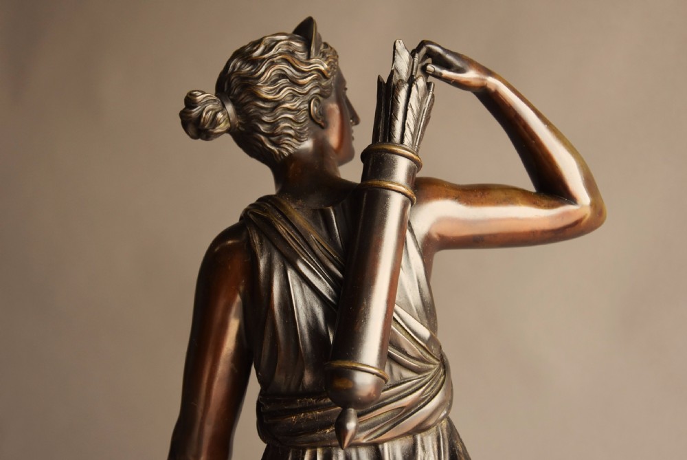 French mid 19th century bronze figure 'Diana of Versailles' or 'Diana the Huntress' View X