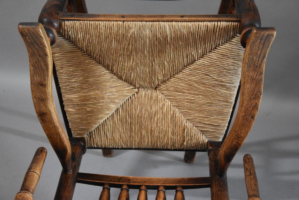 Mid 19th century ash rocking chair (or nursing chair) of superb patina View VIII