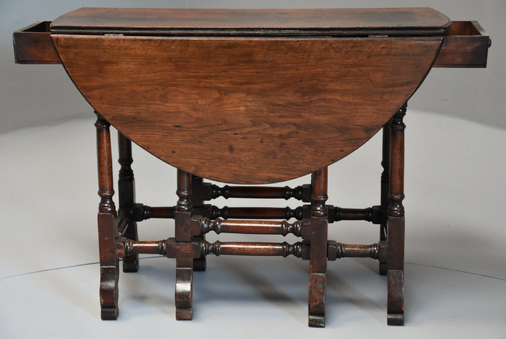 Rare 18th century mahogany gateleg table of small proportions & good patina View IV