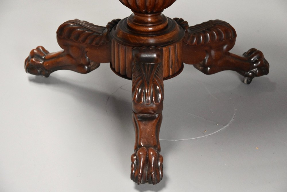 Mid 19th century French mahogany gueridon table with original marble top View VII