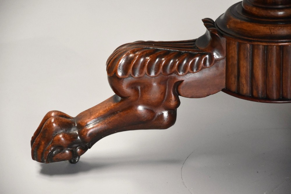 Mid 19th century French mahogany gueridon table with original marble top View VIII