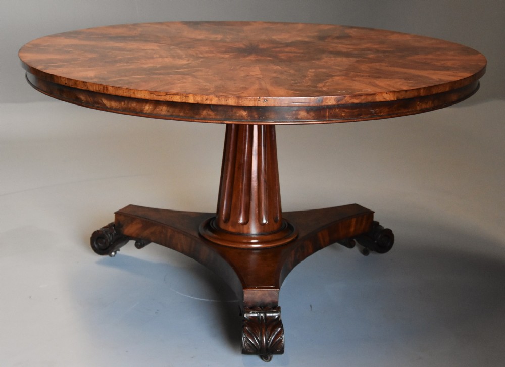 Superb quality William IVth mahogany tilt top breakfast table View V