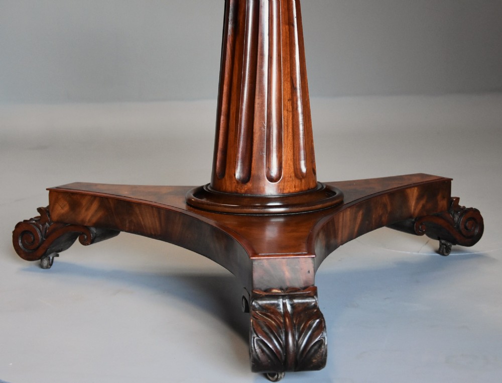 Superb quality William IVth mahogany tilt top breakfast table View VII