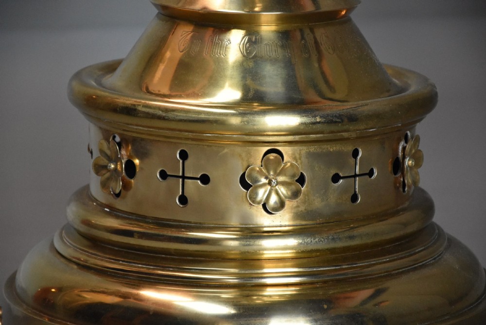 Fine quality mid 19th century Gothic revival brass eagle lectern attributed to Hart & Son, London View XIII