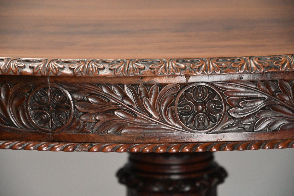 Mid 19th century large Anglo Indian padouk circular centre table View VIII