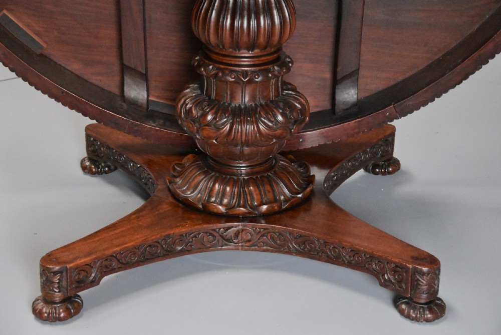Mid 19th century large Anglo Indian padouk circular centre table View XI
