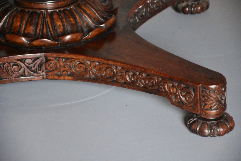 Mid 19th century large Anglo Indian padouk circular centre table View XII