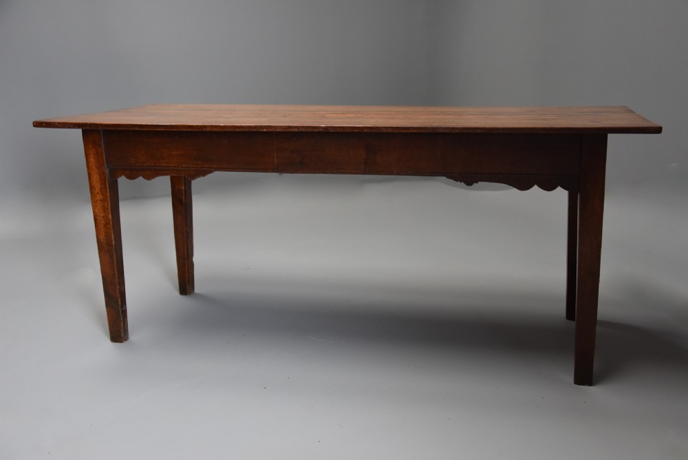 Late 18th century and earlier oak farmhouse table of superb patina View XI