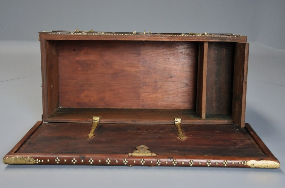 Mid 19th century hardwood highly decorative Zanzibar traders chest  View IX