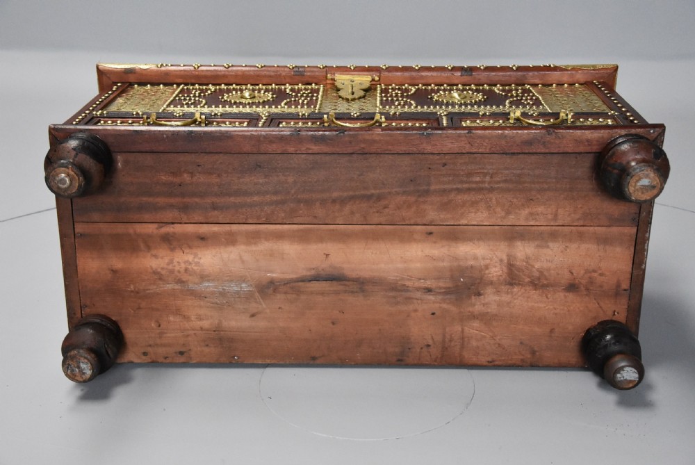 Mid 19th century hardwood highly decorative Zanzibar traders chest  View XII