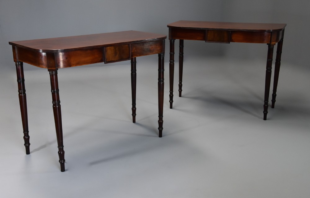 Pair of early 19th century mahogany console tables View III