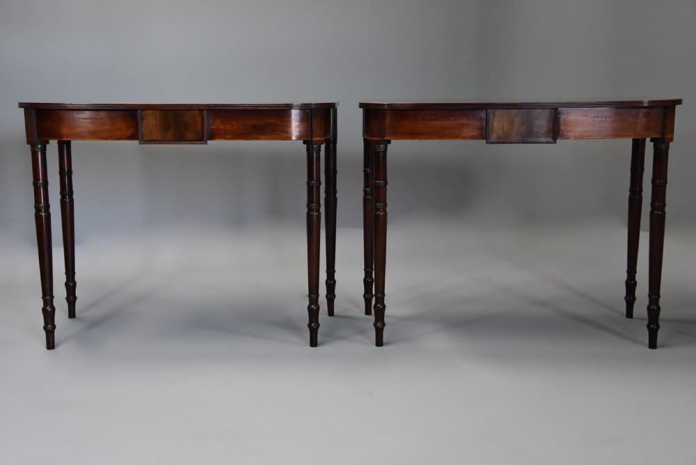 Pair of early 19th century mahogany console tables View IV