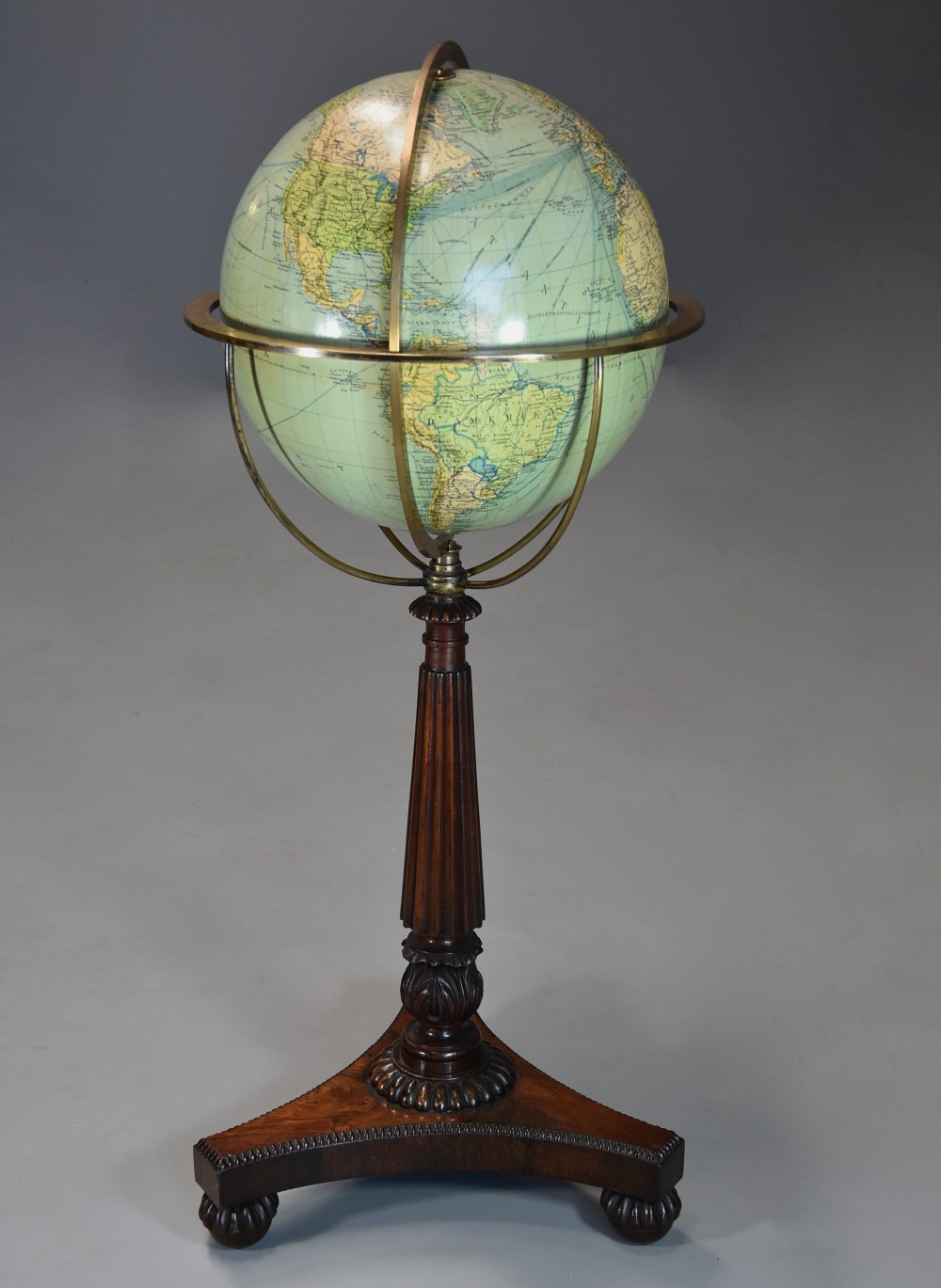 Fine quality 19th century William IVth globe on rosewood stand