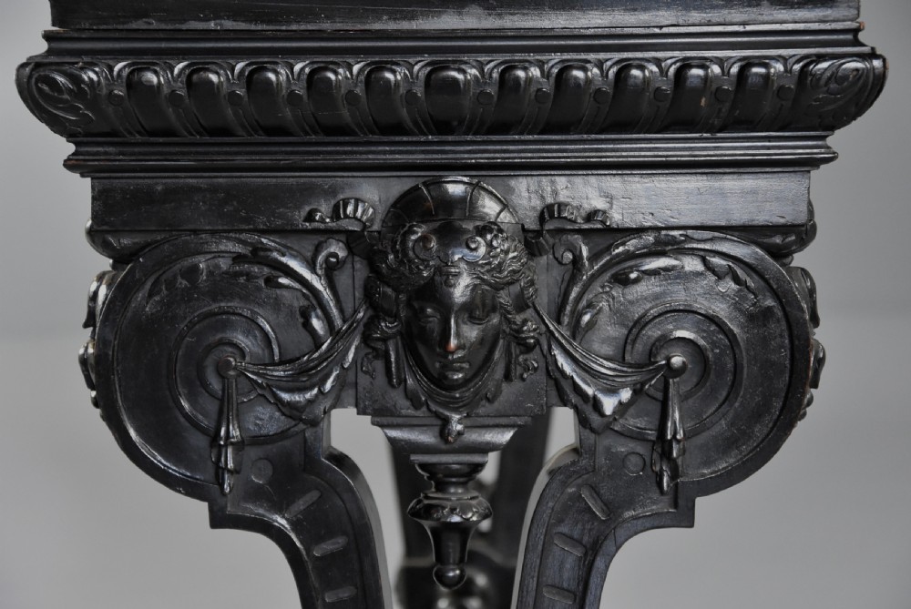 Late 19th century ebonised walnut centre table in the Renaissance style View VIII