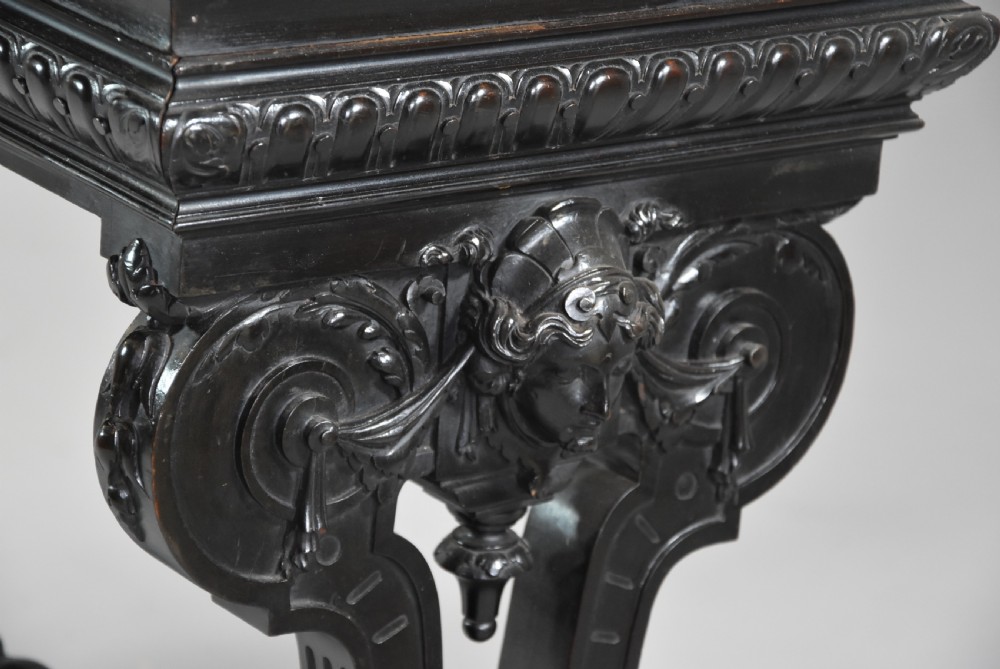 Late 19th century ebonised walnut centre table in the Renaissance style View IX