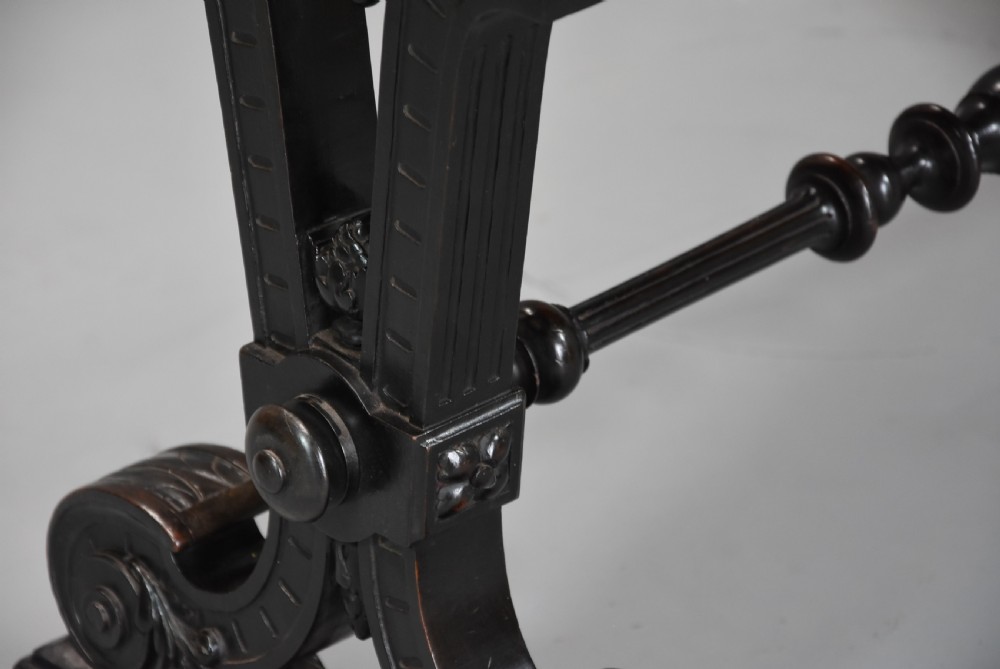 Late 19th century ebonised walnut centre table in the Renaissance style View X