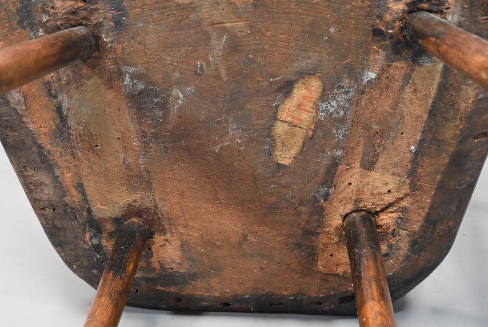 19th century Welsh primitive ash & elm comb back armchair with good patina View XI