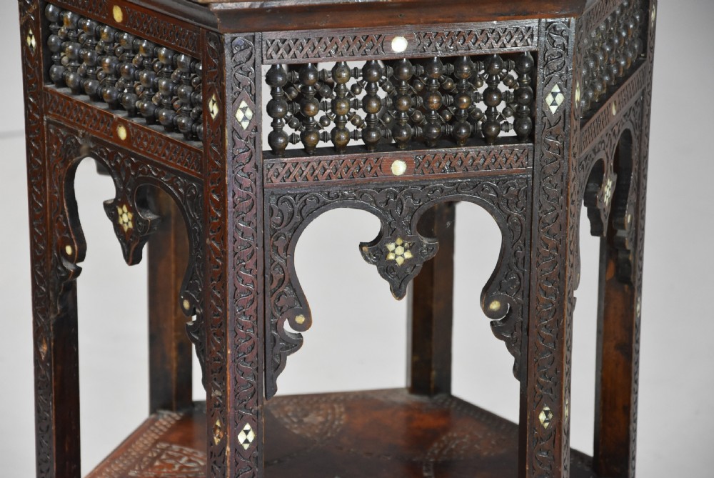 Late 19th century hexagonal Moorish table View VII