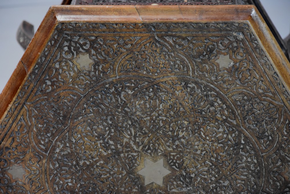 Late 19th century hexagonal Moorish table View IX