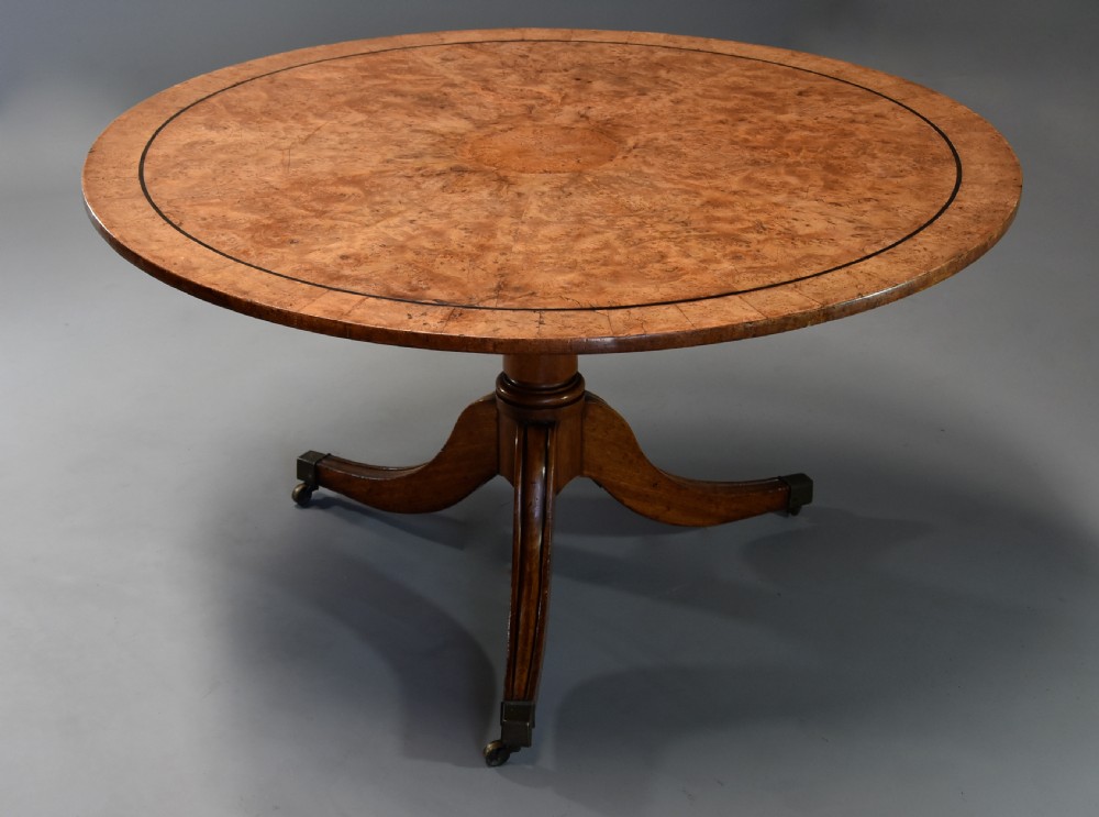 Late 19th century burr elm breakfast table View IV
