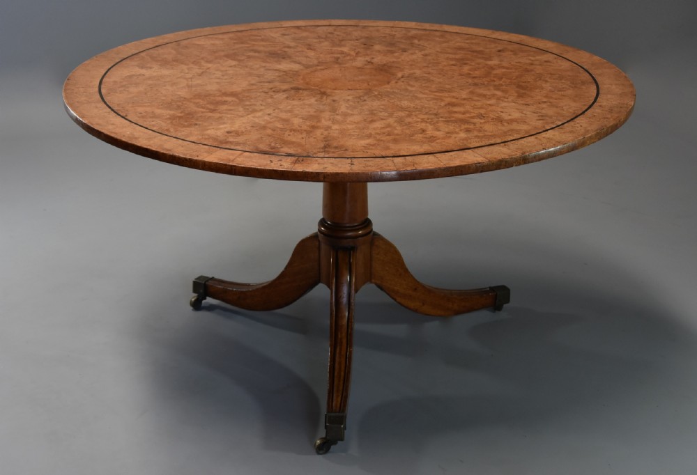Late 19th century burr elm breakfast table View V