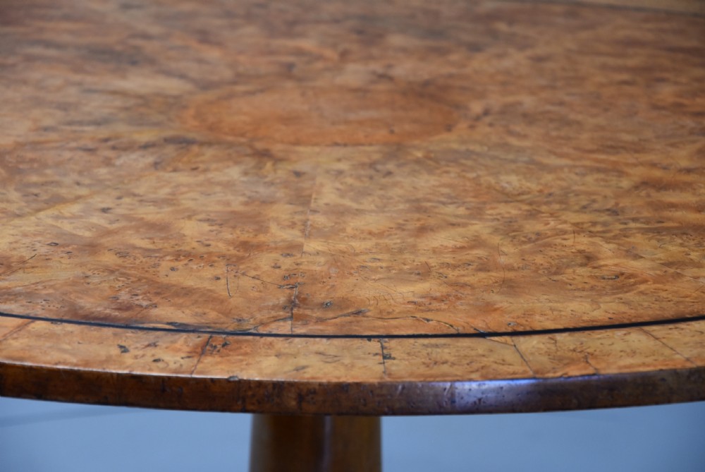 Late 19th century burr elm breakfast table View VI