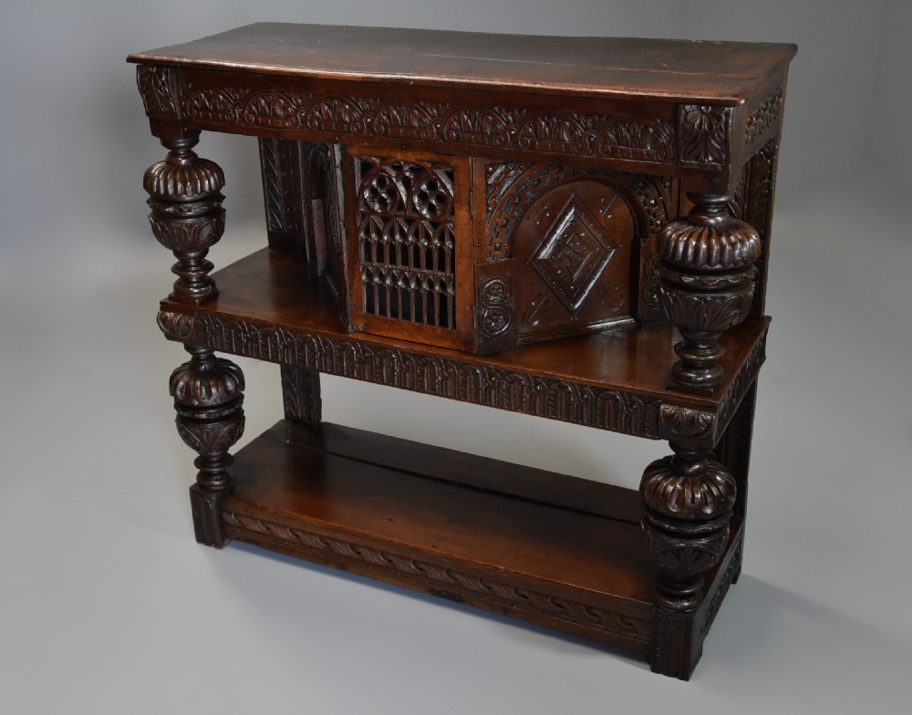 Superb oak livery cupboard of very good proportions and wonderful patina View VI