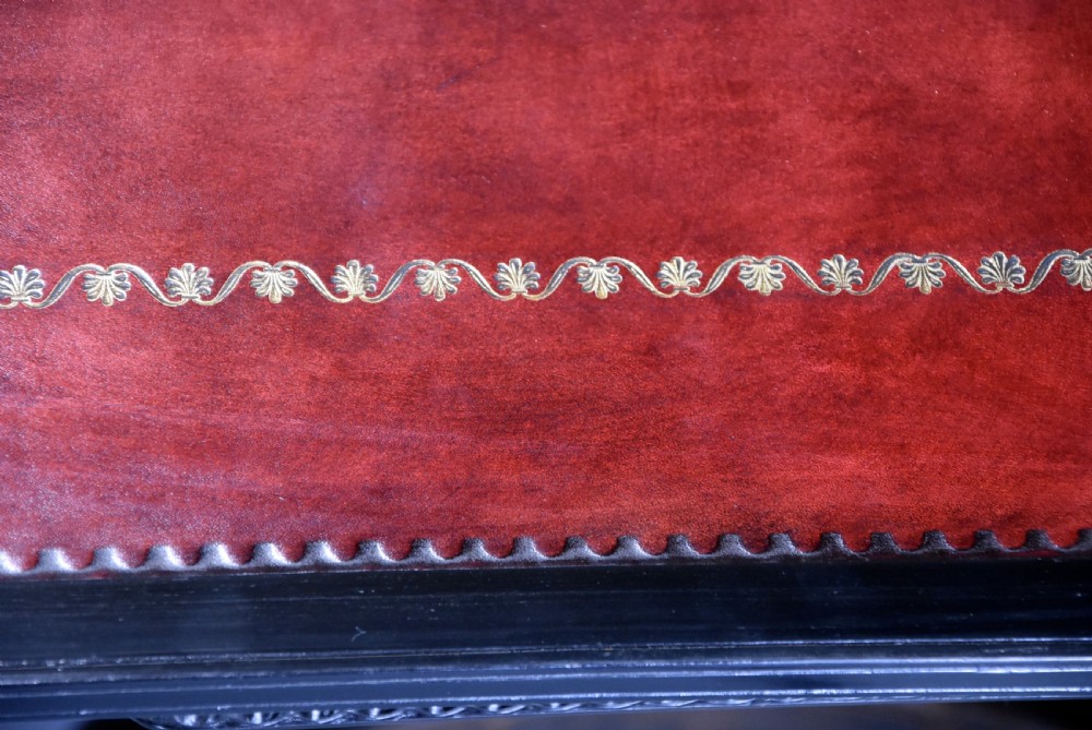 Rare early-mid 19th century Ceylonese solid ebony card or games table from the Galle district View XII