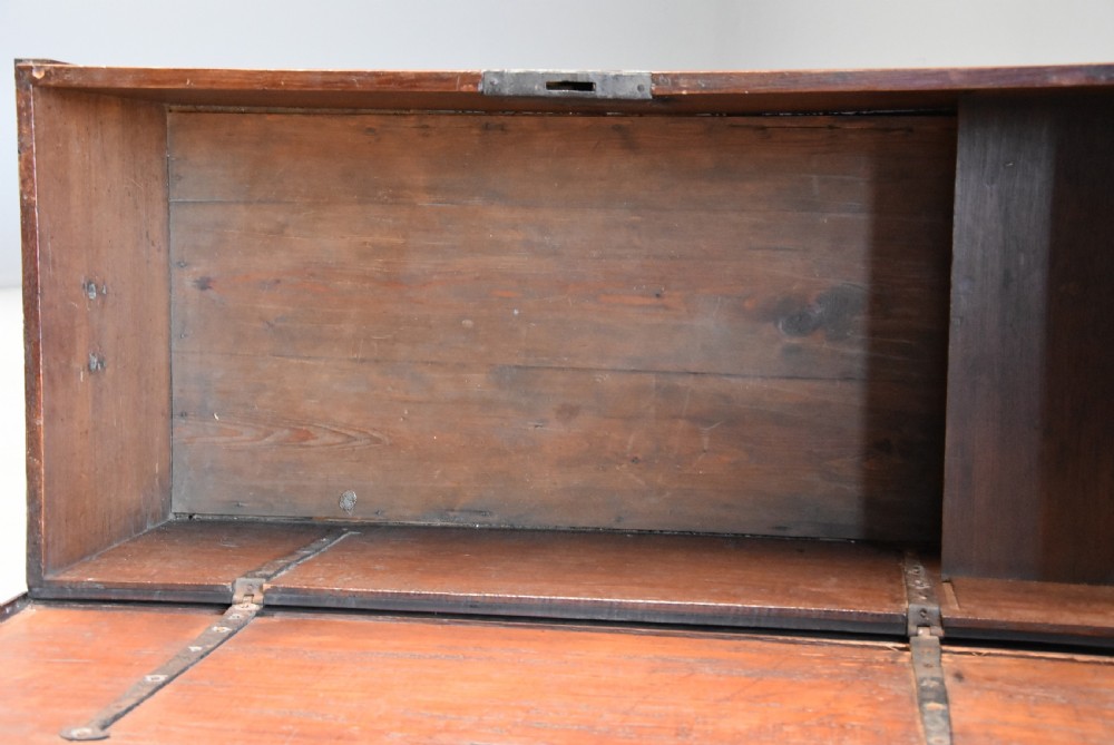 Rare superb quality mid 19thc highly decorative Continental floral marquetry teak chest View X