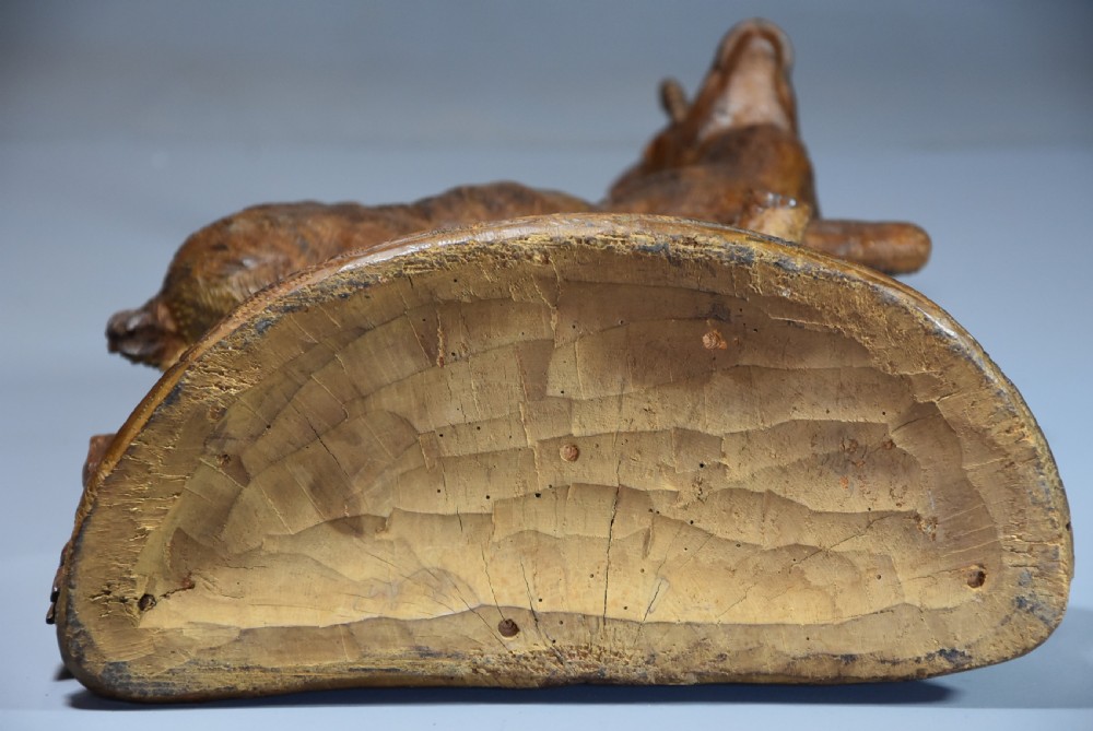 Late 19th century Black Forest finely carved linden wood figure of a chamois View XIV