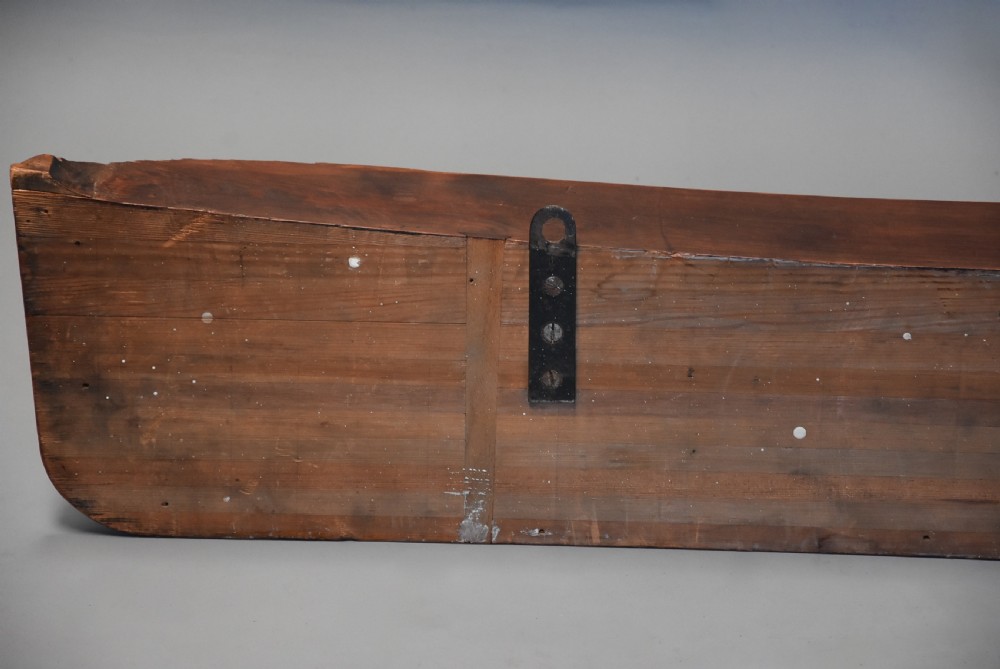 Large late 19th century pine shipwright's half hull model of a steamboat or paddle steamer View IX