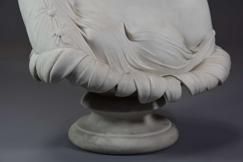 Highly decorative large mid 19th century Parian bust of ‘Clytie’, stamped ‘Copeland’ View VIII