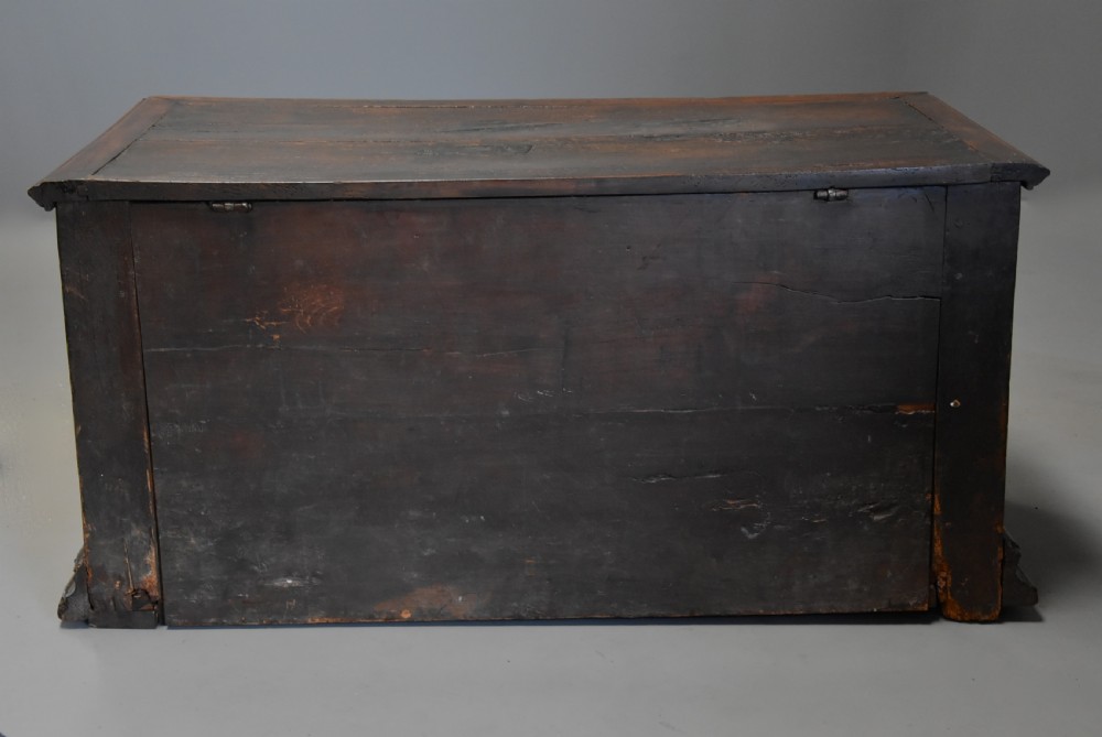 Extremely rare French early 16th century fruitwood (cherry) coffer of superb patina View XV