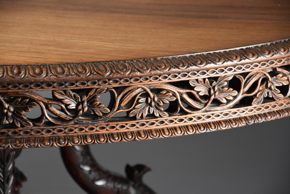 Mid 19th century Anglo Indian padouk oval centre table with superb faded patina View VII