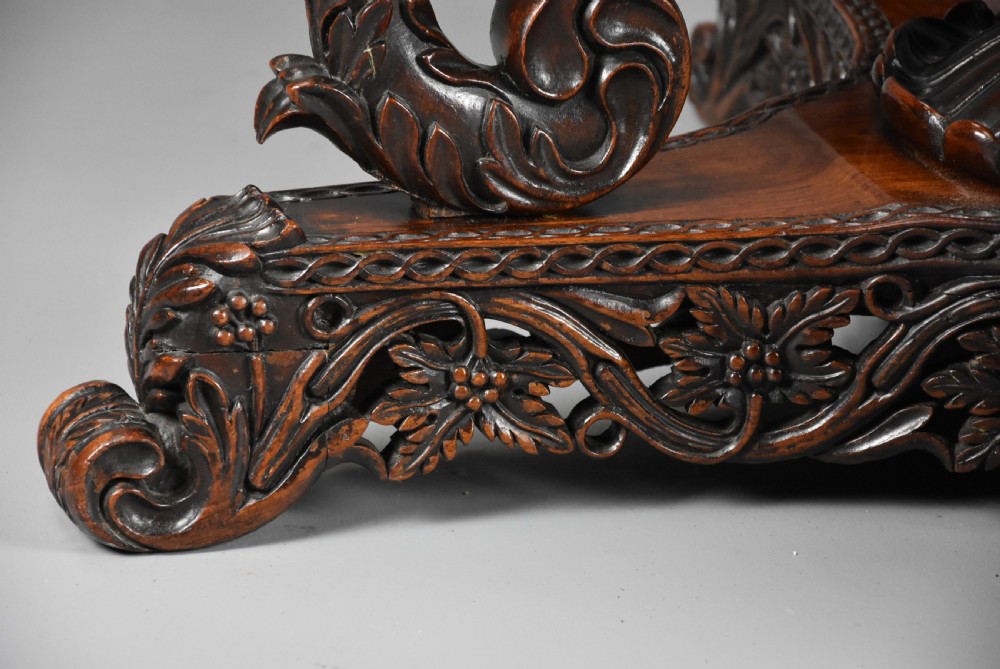 Mid 19th century Anglo Indian padouk oval centre table with superb faded patina View XIV