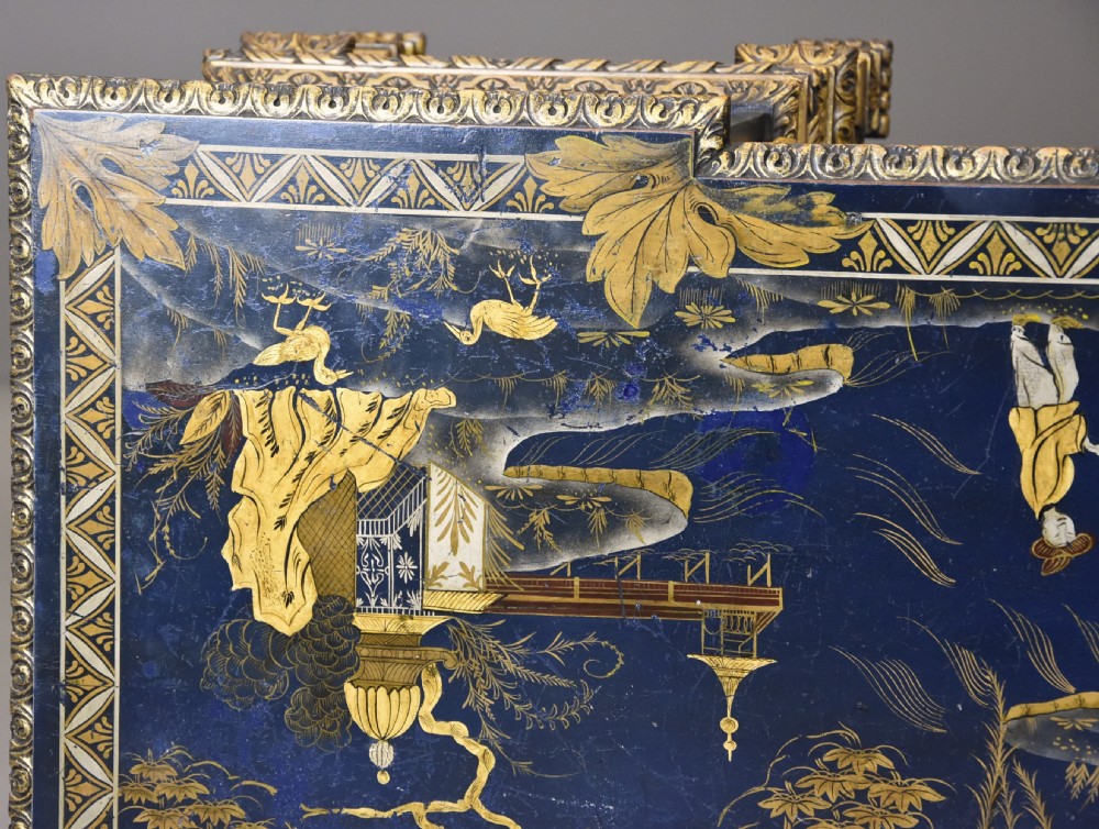 Superb quality highly decorative early 20th century Charles II style Chinoiserie dressing table or desk View XV