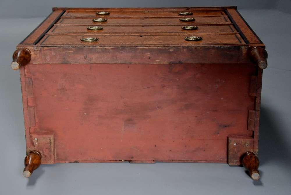 Rare early 19th century Regency Karelian birch chest of drawers View XIII