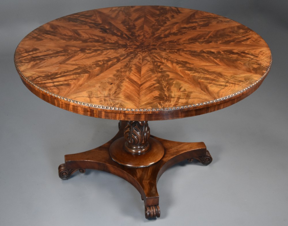 Superb quality William IVth mahogany tilt top breakfast table of fine patina View II