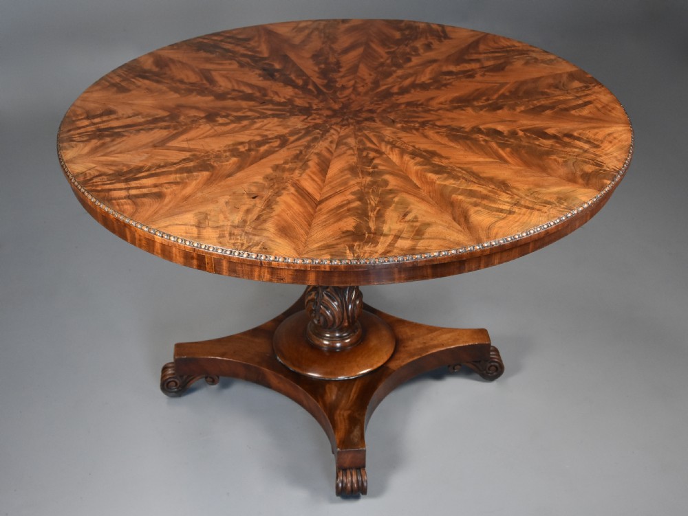 Superb quality William IVth mahogany tilt top breakfast table of fine patina View III