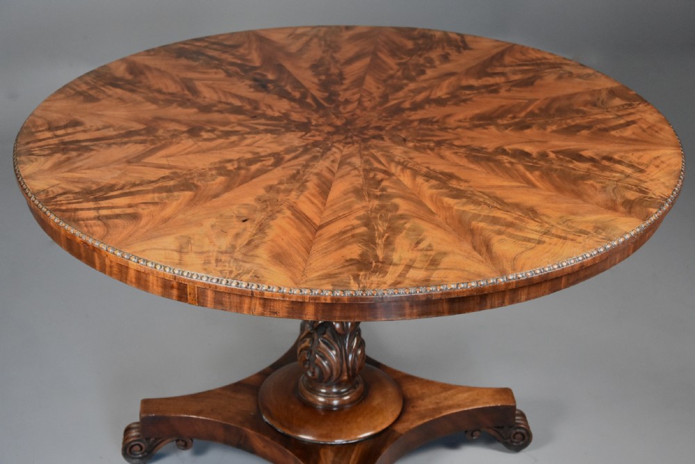 Superb quality William IVth mahogany tilt top breakfast table of fine patina View IV