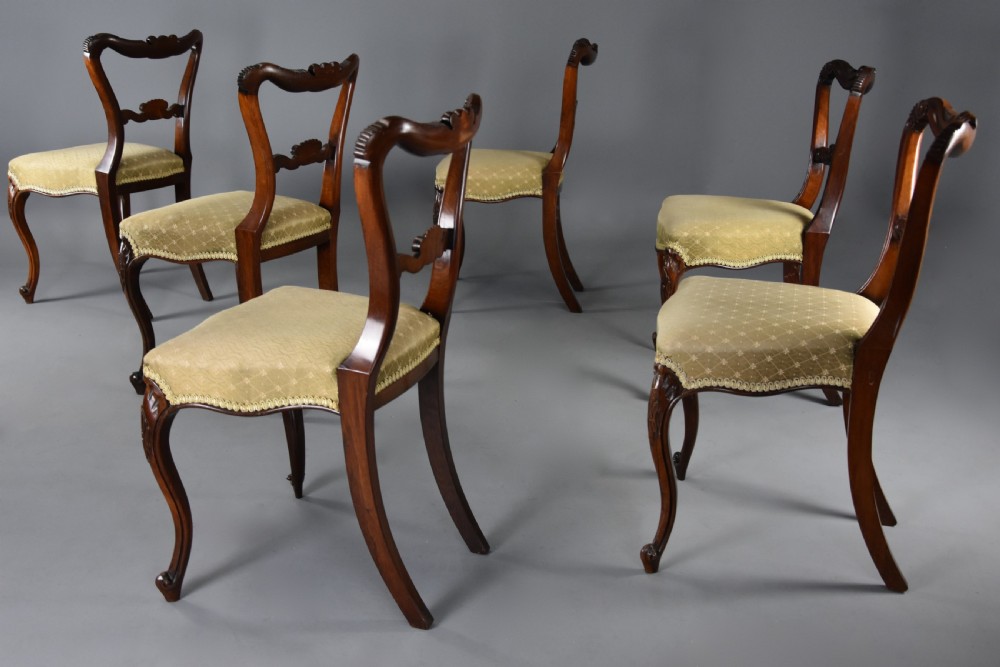 Fine quality early-mid 19th century set of six rosewood dining chairs in the manner of Gillows View VIII