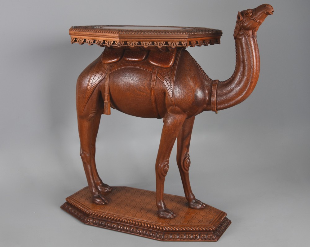 Late 19th century Anglo Indian hardwood camel table of superb quality, possibly from the Gujarat region of India View II