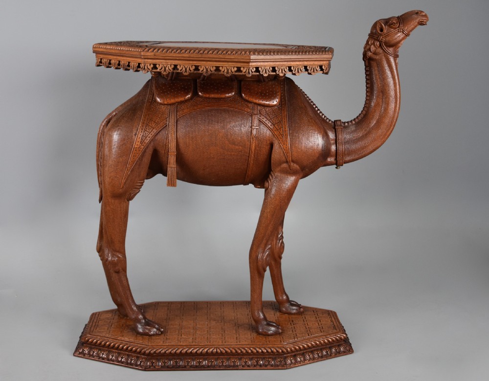 Late 19th century Anglo Indian hardwood camel table of superb quality, possibly from the Gujarat region of India View III