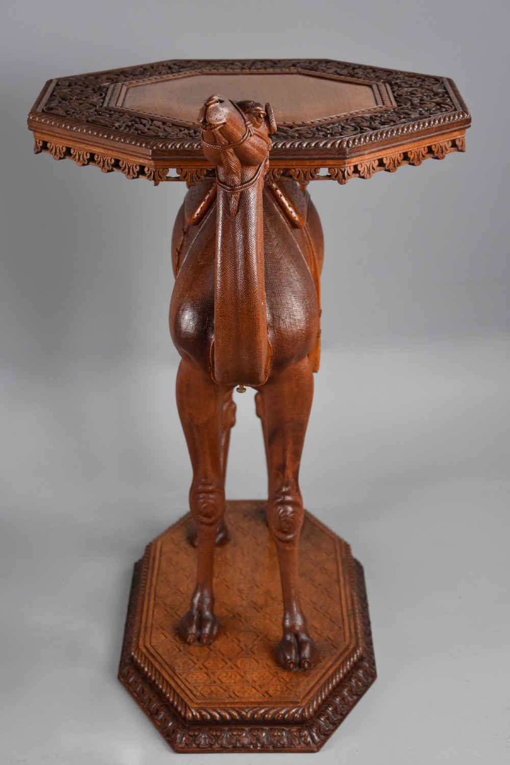 Late 19th century Anglo Indian hardwood camel table of superb quality, possibly from the Gujarat region of India View VI